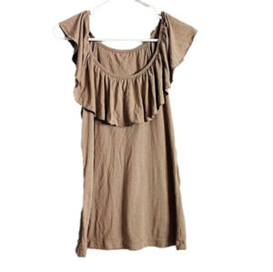 Ruffle Scoop Neck Blouse